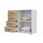 Спальный гарнитур «Бостон», кровать 1600 мм, комод, 2 тумбы, шкаф 1200 мм, белый/дуб золотой - Фото 3