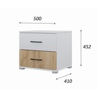 Спальный гарнитур «Бостон», кровать 1600 мм, комод, 2 тумбы, шкаф 1200 мм, белый/дуб золотой - Фото 7