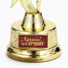 Наградная фигура «Лучший из лучших», золото, пластик, 21,5 х 7,5 см - фото 5187308