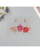 Наклейка-стразы на лицо «Три цветка», розовые оттенки, макияж, 14.5×16 см - фото 117466715 Наклейка-стразы на лицо «Три цветка», розовые оттенки, макияж, 14.5×16 см - фото 117466715