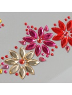 Наклейка-стразы на лицо «Три цветка», розовые оттенки, макияж, 14.5×16 см - фото 117466716 Наклейка-стразы на лицо «Три цветка», розовые оттенки, макияж, 14.5×16 см - фото 117466716