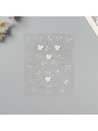 Наклейка-стразы на волосы «Белые бабочки», в причёску, 21×15.5 см - фото 117466717 Наклейка-стразы на волосы «Белые бабочки», в причёску, 21×15.5 см - фото 117466717