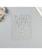 Наклейка-стразы на волосы «Геометрия, цветы», в причёску, серебро, 21×15.5 см - фото 117466719 Наклейка-стразы на волосы «Геометрия, цветы», в причёску, серебро, 21×15.5 см - фото 117466719