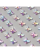 Наклейка-стразы «Бабочки. Браслеты», сиреневая, 15×9 см - фото 117888419