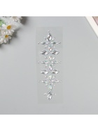 Наклейка-стразы «Цветы», на шею, спину, серебро, 25×8.5 см - фото 117888420 Наклейка-стразы «Цветы», на шею, спину, серебро, 25×8.5 см - фото 117888420