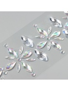 Наклейка-стразы «Цветы», на шею, спину, серебро, 25×8.5 см - фото 117888421 Наклейка-стразы «Цветы», на шею, спину, серебро, 25×8.5 см - фото 117888421