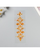 Наклейка - стразы «Цветы», на шею, спину, жёлтая, 25×8.5 см - Фото 4