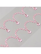 Наклейка пластик стразы "Подвесы" розовая 35х8 см - фото 809235085