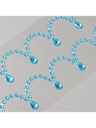 Наклейка - стразы «Подвесы», на шею, запястье, синяя, 35×8 см - Фото 5