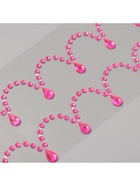 Наклейка-стразы «Подвесы», на шею, запястье, малиновая, 35×8 см - фото 58016774