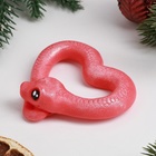 Фигурное мыло "Змея сердце" розовая (комплект 2 шт) - фото 25612002