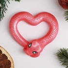 Фигурное мыло "Змея сердце" розовая (комплект 2 шт) - фото 25612004