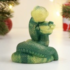 Фигурное мыло "Змеи Любовь-морковь" зеленая с позолотой - фото 25612011