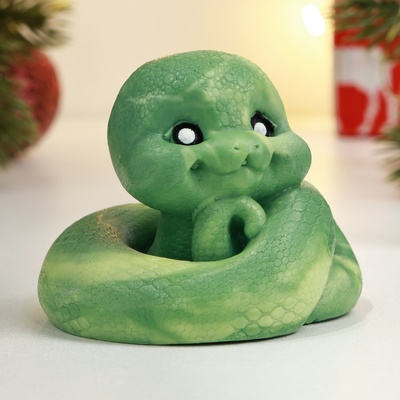 Фигурное мыло «Змея Малыш» градиент зеленый