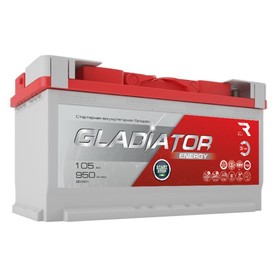 Аккумуляторная батарея Gladiator Energy 105 А/ч, прямой полярности, конус 10787778