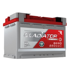 Аккумуляторная батарея Gladiator Energy 77 А/ч, обратной полярности, конус 10787806