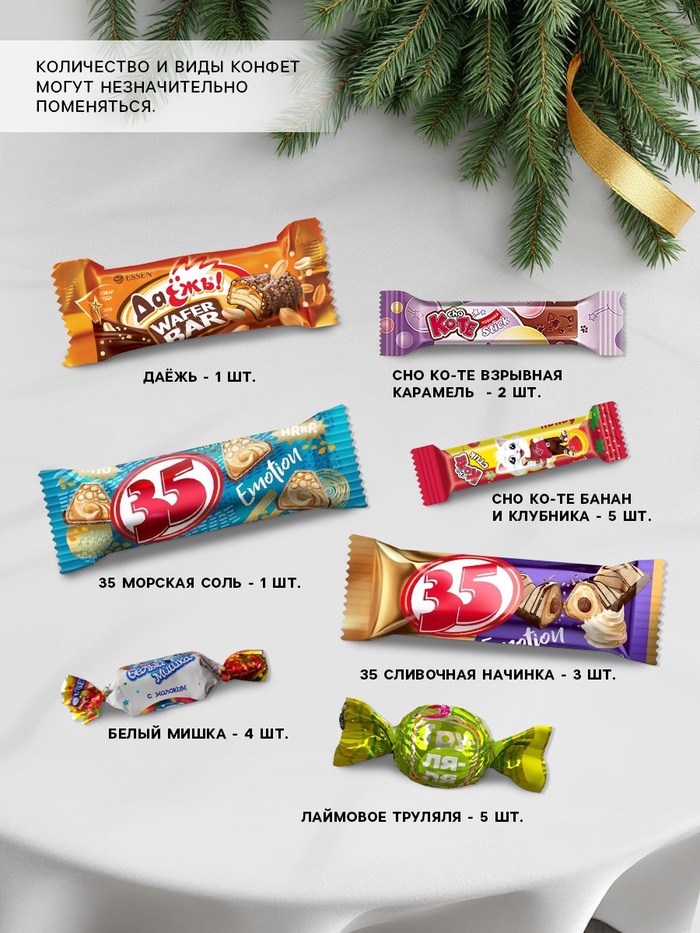 Конфеты в коробке-письме с вкладышем «Волшебная зима», 300 г - фото 59386086