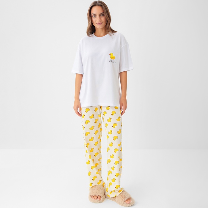 Пижама женская (футболка, брюки) KAFTAN Duck, размер 40-42