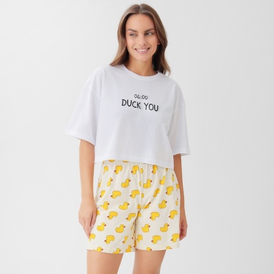Пижама женская (футболка, шорты) KAFTAN Duck, размер 44-46