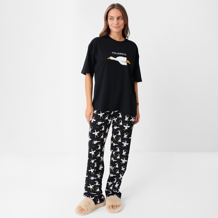 Пижама женская (футболка, брюки) KAFTAN Gussi, размер 44-46 - Фото 1