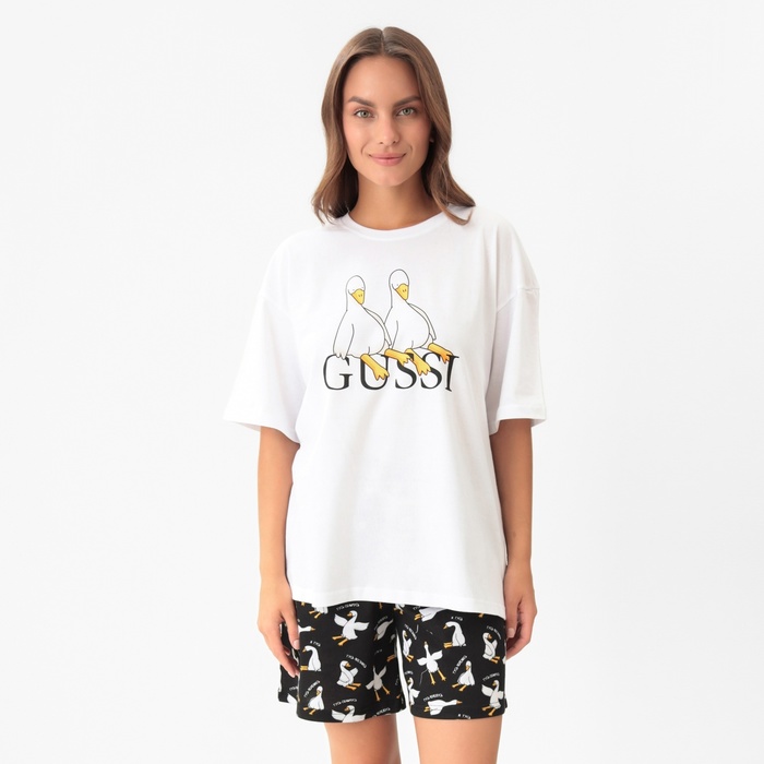 Пижама женская (футболка, шорты) KAFTAN Gussi, размер 44-46 - Фото 1