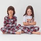 Пижама детская новогодняя: футболка, брюки, KAFTAN: Christmas time, бело-красная, рост 122-128 см - Фото 4