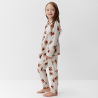 Пижама для девочки: рубашка, брюки, KAFTAN «Мишка в шарфе» рост 86-92 см - Фото 3