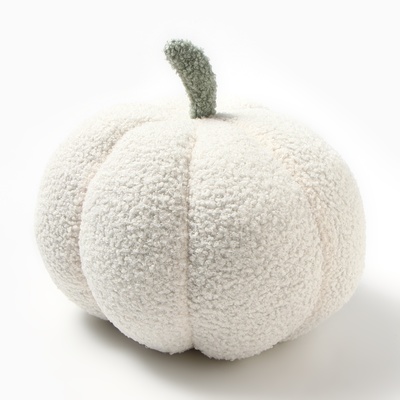 Подушка декоративная «Этель. Тыква», d=28 см, белая