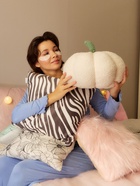 Подушка декоративная «Этель. Тыква», d=28 см, белая - Фото 7