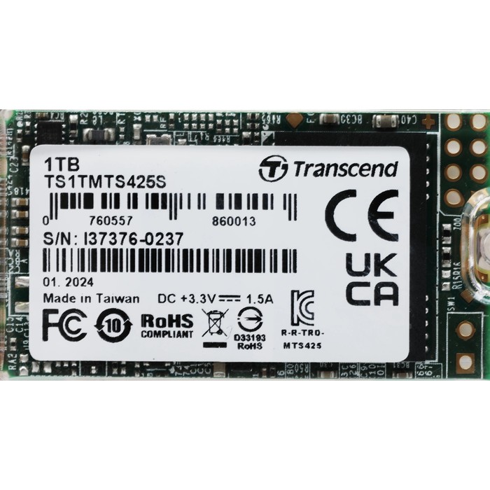 Накопитель SSD Transcend SATA-III 1TB TS1TMTS425S 425S M.2 2242 0.3 DWPD - Фото 1