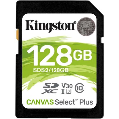 Карта памяти SDXC Kingston SDS2/128GB, 128 GB Canvas Select Plus w/o adapter