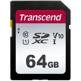 Карта памяти SDXC 64GB Transcend TS64GSDC300S 300S w/o adapter