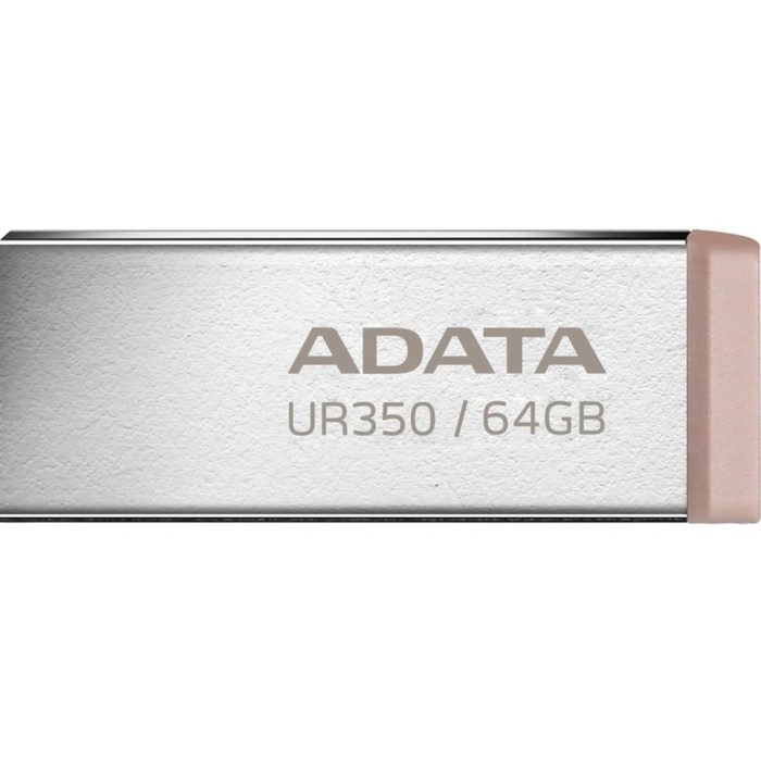 Флешка A-Data 64GB UR350 UR350-64G-RSR/BG USB3.2 серебристый/коричневый - фото 51684996