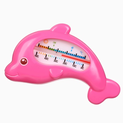 Термометр для ванны Крошка Я «Дельфин», розовый