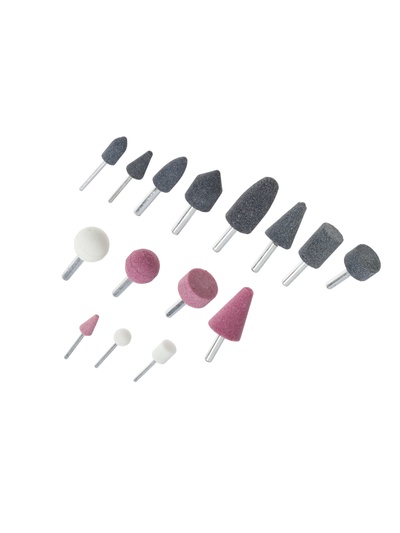 УЦЕНКА Набор шарошек абразивных ТУНДРА, диаметр хвостовика 3 и 6 мм, 16 шт.