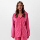 Пижама женская (рубашка, брюки) KAFTAN Plushy, размер 48-50, цвет фуксия - Фото 2