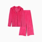 Пижама женская (рубашка, брюки) KAFTAN Plushy, размер 48-50, цвет фуксия - Фото 6