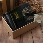 Набор подарочный «Змей» плед, носки, перчатки, термостакан - Фото 1