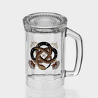 Кружка новогодняя стеклянная для пива «Золотые змейки», 500 мл, МИКС (комплект 8 шт) - фото 25948424
