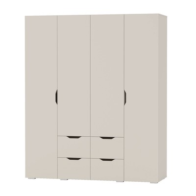 Шкаф четырёхдверный, 4 ящика, 1780×570×2164 мм, цвет кашемир серый