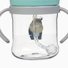 Поильник - непроливайка детский Крошка Я с силиконовой трубочкой и грузиком, от 9 мес., 250 мл., с ручками, бирюзовый - Фото 6