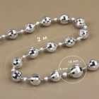 Бусы на нитях «Диско шар», 10/4 мм, 2 м, цвет серебряный - Фото 1