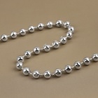 Бусы на нитях, 7.5 мм, 9±1 м, цвет серебряный - Фото 1