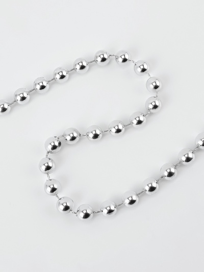 Бусы на нитях, 7.5 мм, 9±1 м, цвет серебряный