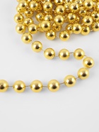 Бусы на нитях, 12 мм, 2 м, цвет золотой - Фото 3