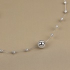 Жемчуг на леске, 3/8 мм, 10±1 м, цвет серебряный - Фото 2