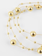 Жемчуг на леске, 3/8 мм, 9±1 м, цвет золотой - Фото 2