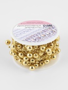 Жемчуг на леске, 3/8 мм, 9±1 м, цвет золотой - Фото 5