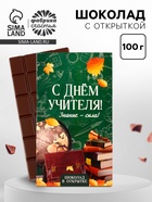 Шоколад с открыткой «С Днём учителя», 100 г - Фото 1
