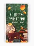 Шоколад с открыткой «С Днём учителя», 100 г - Фото 8